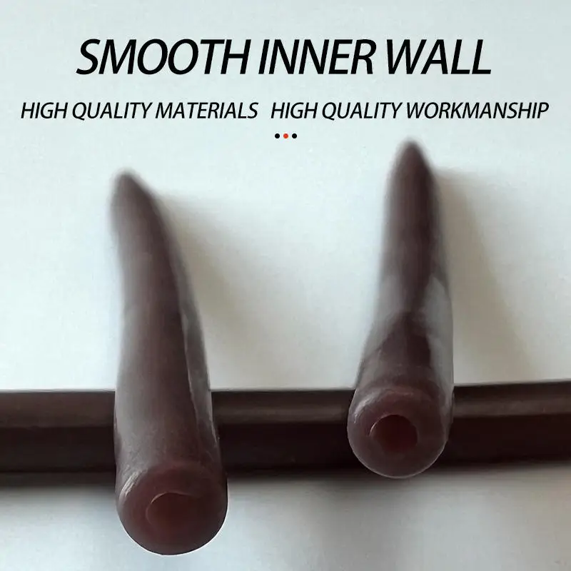 50 Uds. Tubos de goma para pesca, aparejo alineador de manga, accesorios de Terminal, mangas de tubo de pesca de carpa antienredos - imagen 3