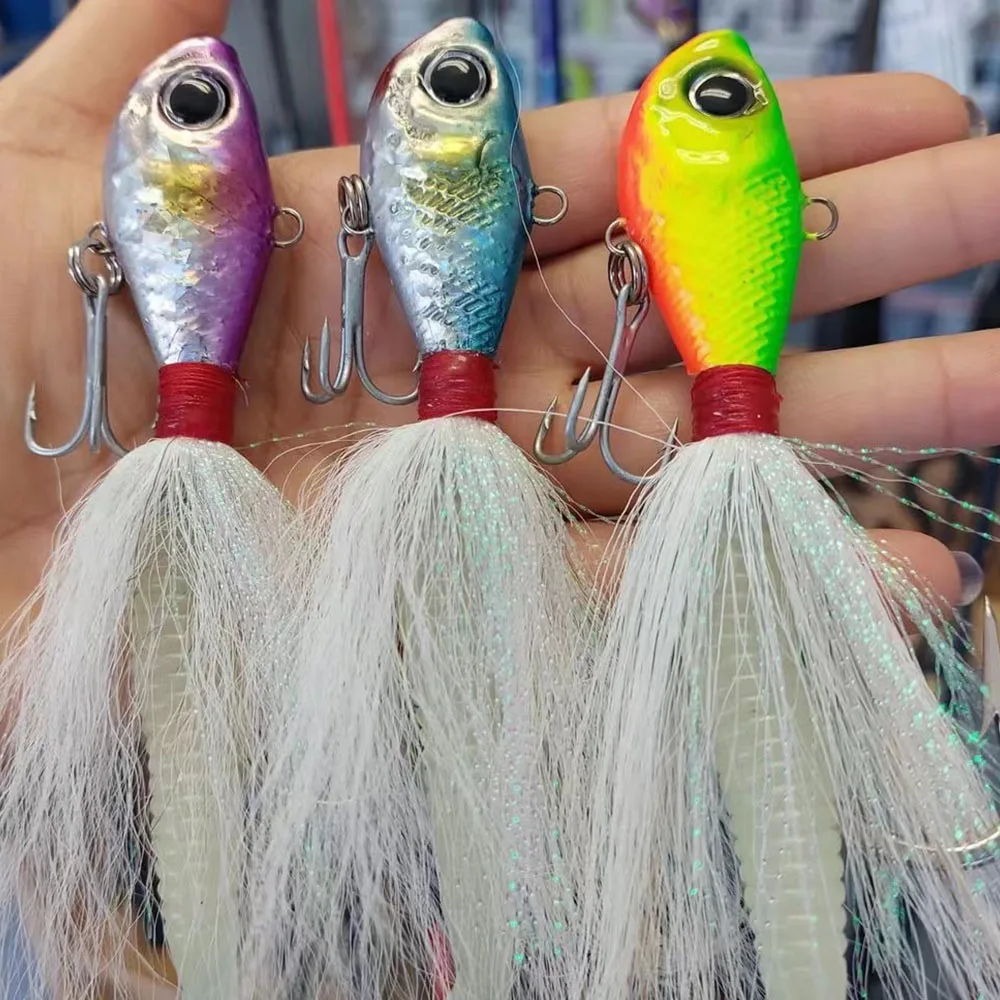 Bucktail Jigs cebo 7g10g14g21g28g42g56g82g pesca en orilla de agua salada señuelo de Jigging Metal Isca Kill Jig Hook для зимй рыtukлки - imagen 2