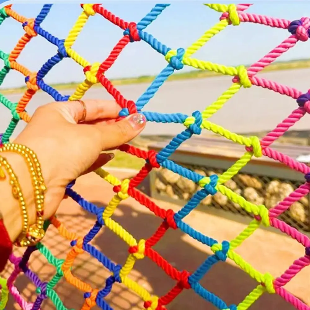 Nuevo Red de cuerda con agujeros de 5cm, red para juegos de balcón, red de seguridad para niños, red anticaída para escaleras y Patio, - imagen 4
