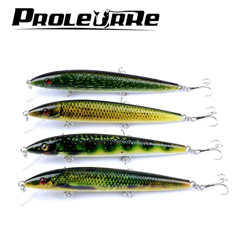 Señuelo de Pesca, 11,5 cm, 13,5g, impresión 3D, pececillo de plástico Wobbler Swimbaits Isca, cebo duro Artificial, aparejos de Crankbait para lubina, 1 ud. - imagen 5