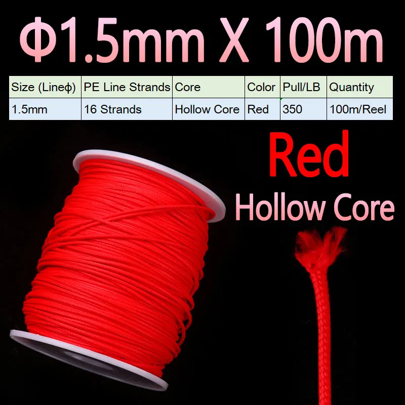 1.5mm X 100m Red