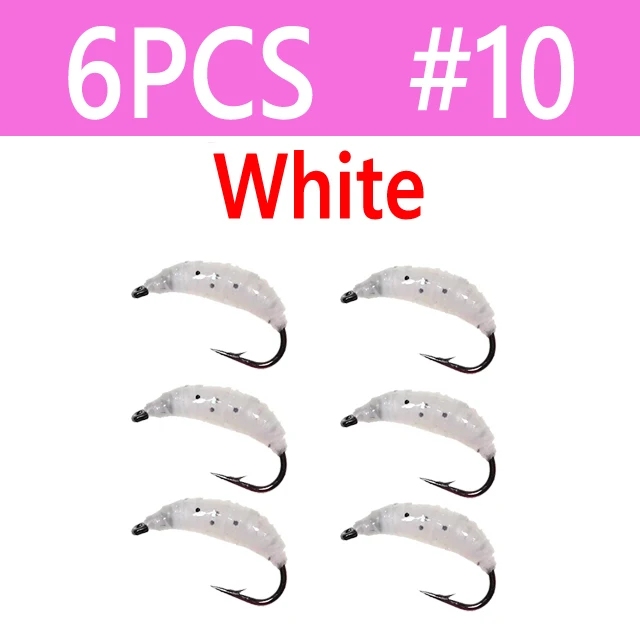 6pcs White Size 10