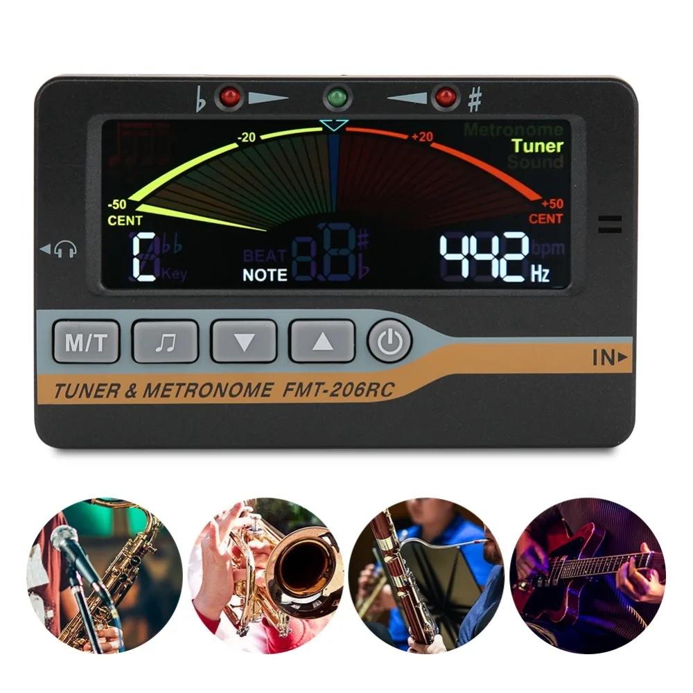 Metrónomo Digital 3 en 1 – Afinador cromático con clip y pantalla LCD - imagen 2