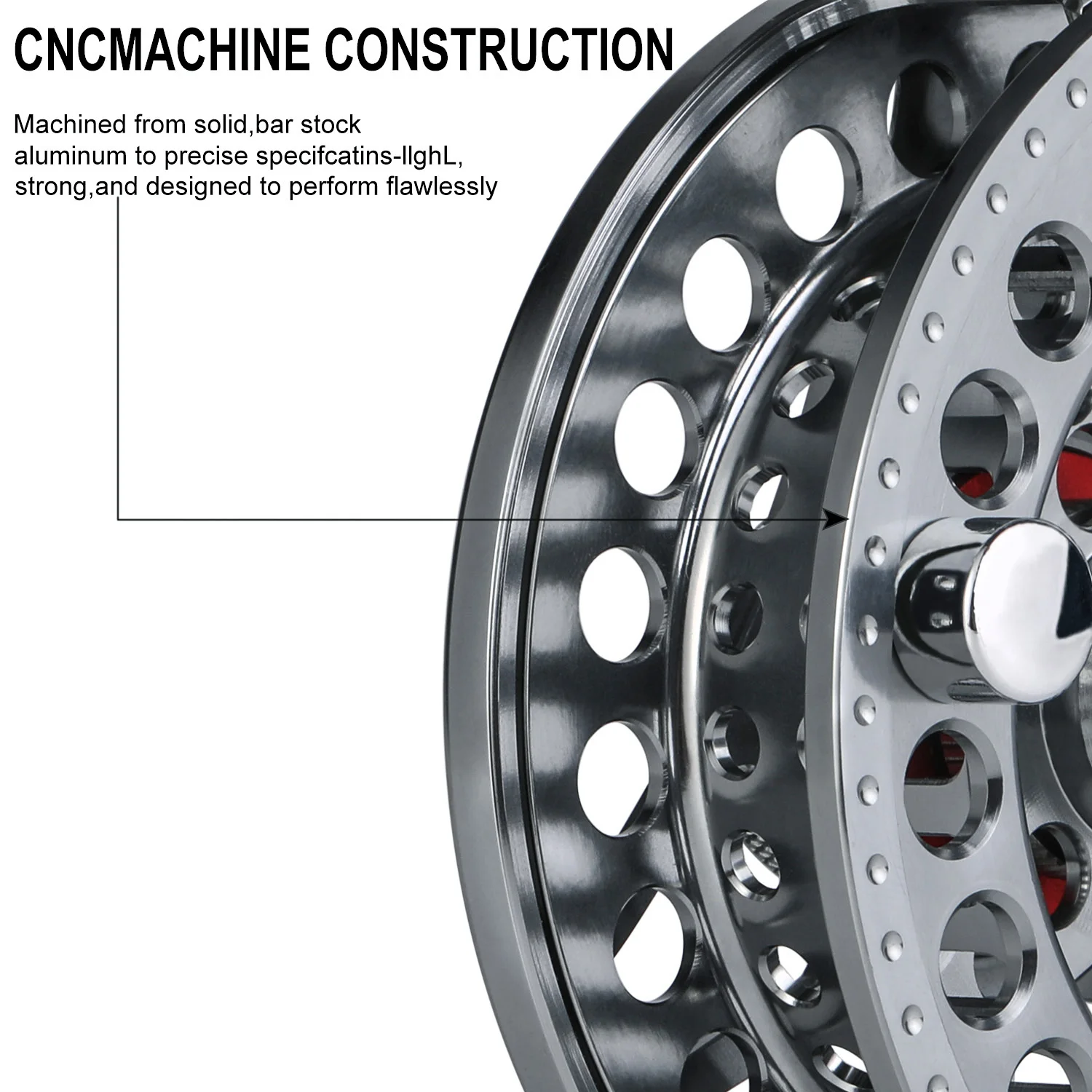 Carrete de pesca con mosca Sougayilang 5/6 7/8, carrete de pesca con relación de alta velocidad, cuerpo de aleación de aluminio mecanizado CNC y carrete, carretes para moscas, perca - imagen 4