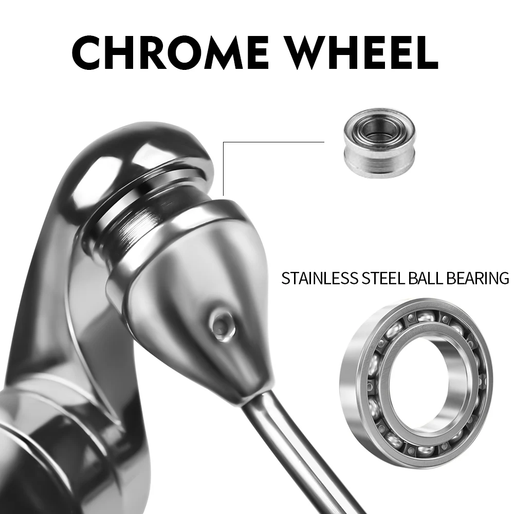 PROBEROS-carrete de pesca CNC, máquina giratoria, 5,1: 1/5, 5:1, alta velocidad, mango de Metal completo, rueda derecha e izquierda intercambiable - imagen 5