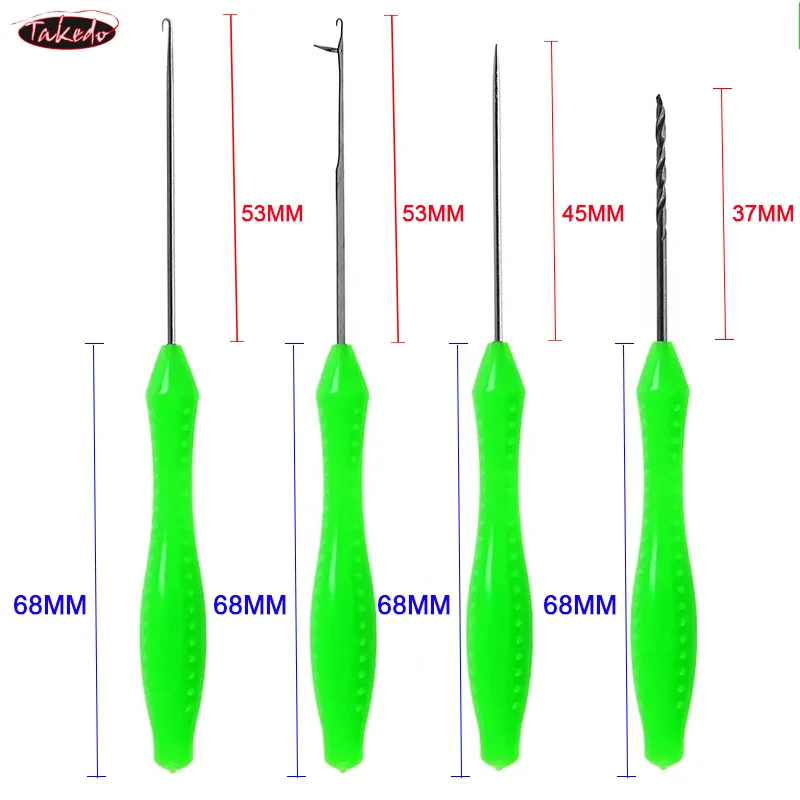 TAKEDO Baiting Needle Set Carp Fishing Accessories Rigs Fishing Hook Drill Stringer Baiting Rig Punching Needle - imagen 2