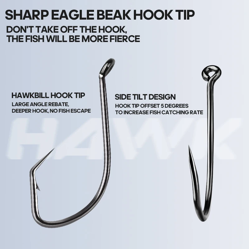 TAIYU-Juego de 160 piezas de Material de acero rico en carbono, anzuelo de pico de águila, anzuelo de pulpo con púas inversas, anzuelo afilado completo con caja - imagen 5