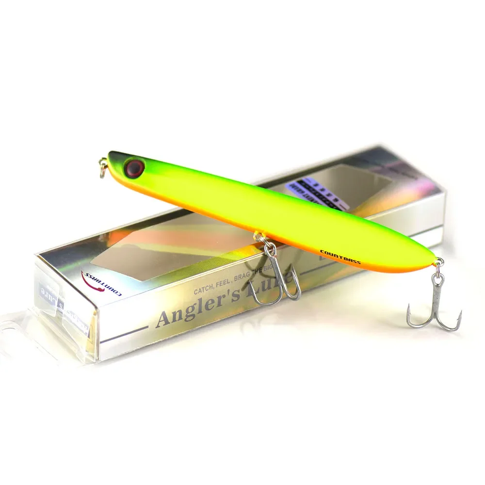 Countbass superficie Topwater señuelo de pesca Popper Stick cebo lubina Leurre Peche lápiz cebo duro Señuelos de agua salada 123mm 17g - imagen 4
