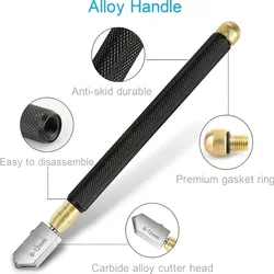 Cuchillo de vidrio Manual para el hogar, cortador de azulejos multifuncional, corte de diamante, rodillo de vidrio grueso, herramientas manuales especiales, 2 uds.