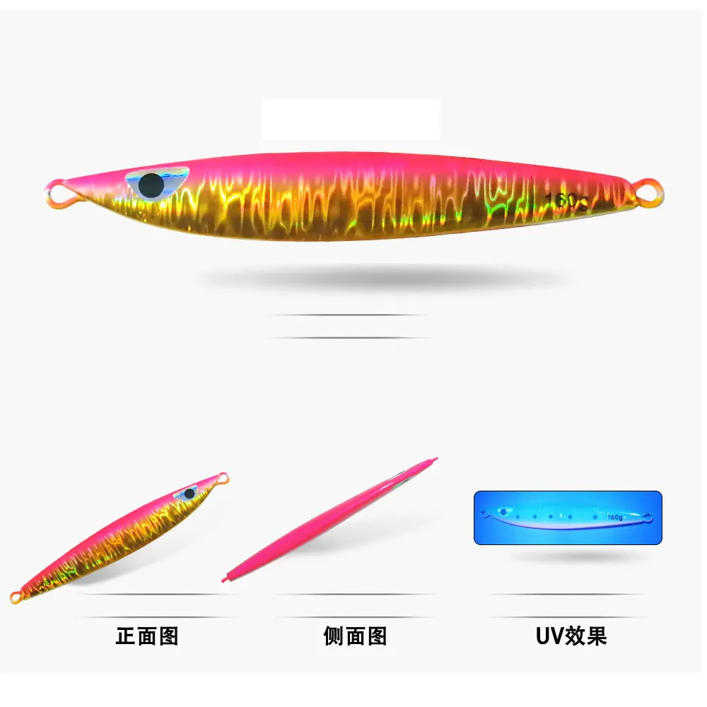 Señuelo de Pesca con estampado 3D, cebo duro de Metal que se hunde, lubina, Jigging - imagen 5