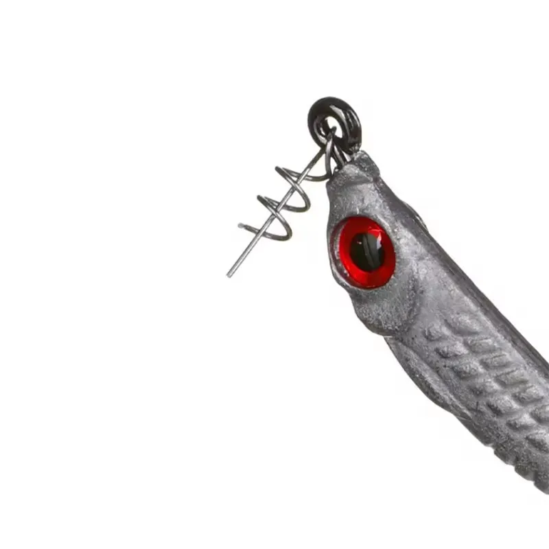 WEIHE 3g 5g 7g 10g 14g anzuelo de pesca con cabeza de anzuelo de plomo en forma de pez anzuelo de manivela con hoja Spinner para señuelo suave - imagen 5