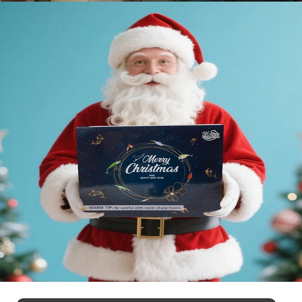 Entusiastas de la pesca Cajas de regalo de pesca de invierno varias cebos Regalos de Navidad Pesca al aire libre Regalos de pesca de Navidad