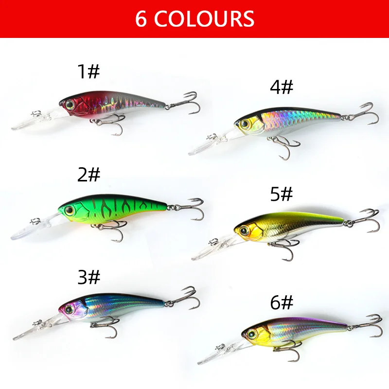 Señuelo Jerkbait flotante – Minnow de lengua larga en suspensión - imagen 2