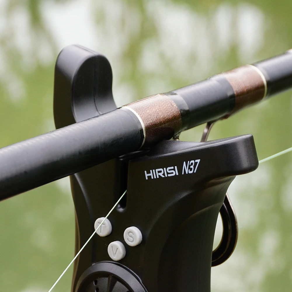 Hirisi-alarma de mordedura de pesca con alimentador, Control de sensibilidad del tono de volumen, indicador LED N37, indicador de alarmas de mordedura de pesca de carpa - imagen 3