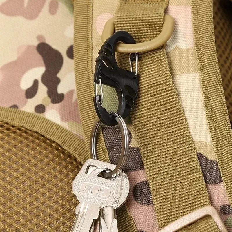 Mini mosquetón en forma de S, 5 uds., Clip a presión para llavero, mochila para acampar al aire libre, escalada, Paracord, equipo de supervivencia, Kits de hebillas - imagen 2