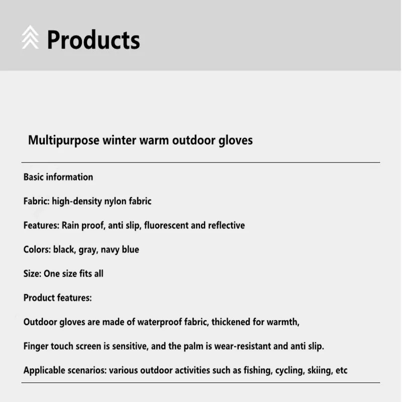 Guantes de invierno para hombre y mujer, guantes impermeables y cálidos para pantalla táctil para deportes, esquí, pesca antideslizante, al aire libre - imagen 5