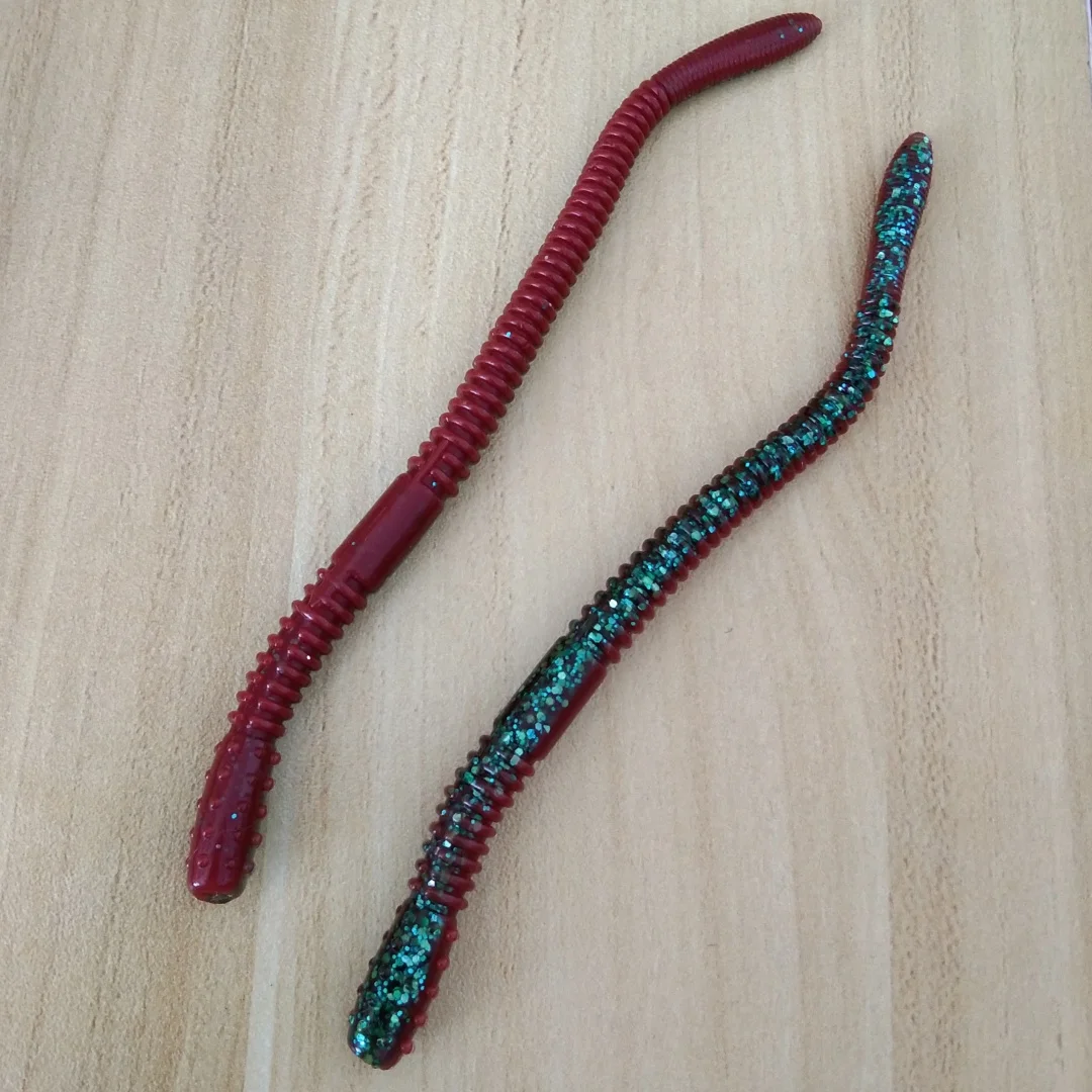 20 piezas 13cm/3,6g 10cm/1,8g hilo de señuelo de pesca de cola suave mezcla de colores señuelo suave de silicona olor a pescado Señuelos de pesca artificiales - imagen 4