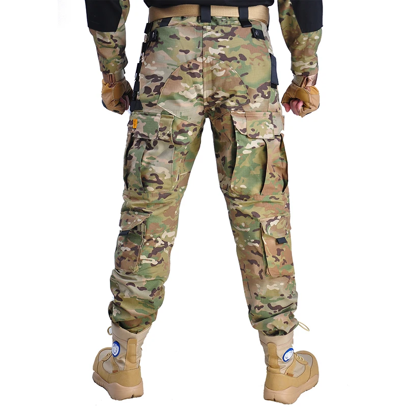 HAN WILD-Pantalones tácticos con almohadillas, armadura de dragón, múltiples bolsillos, militar, para senderismo, escalada, Cargo, 3XL, paño antidesgarro - imagen 5