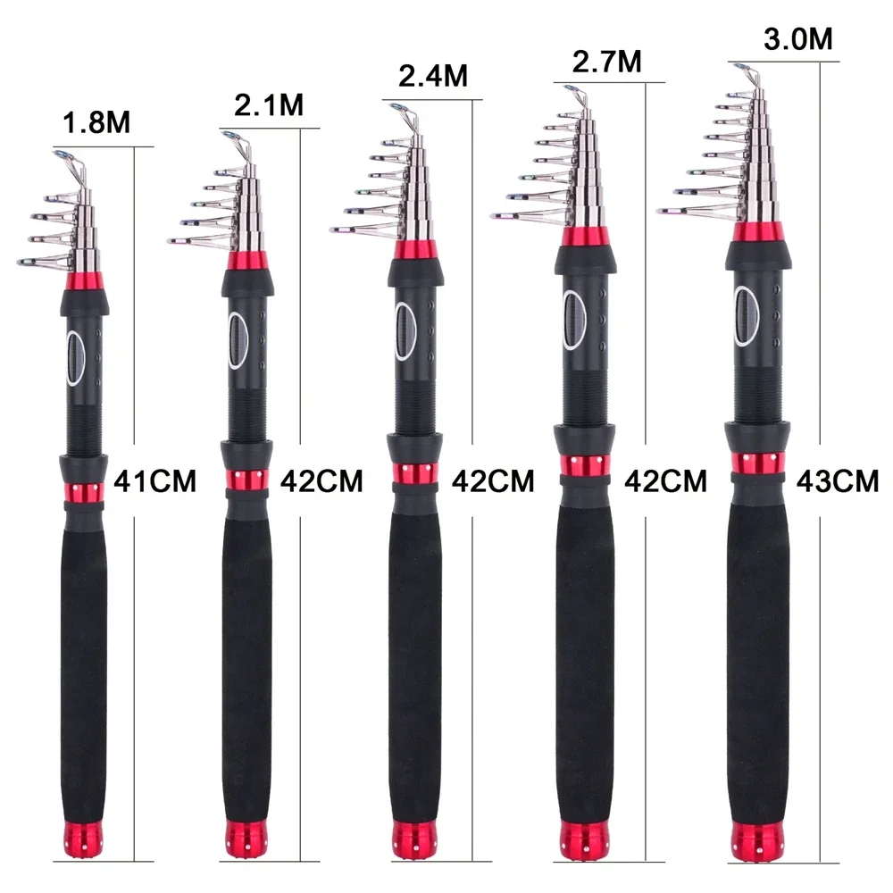 Goture FLAME 1,8 m-3m caña de pescar de mar telescópica de carbono ultraligera Surfcasting Shore Pole viaje Spinning Rock caña de pescar 10-50g - imagen 2