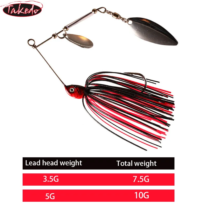 TAKEDO LD09 Composit Spinner cebo Chatter cebo de alambre plantilla de goma señuelo de pesca Buzzbait Wobbler Chatterbait para Lucio - imagen 4