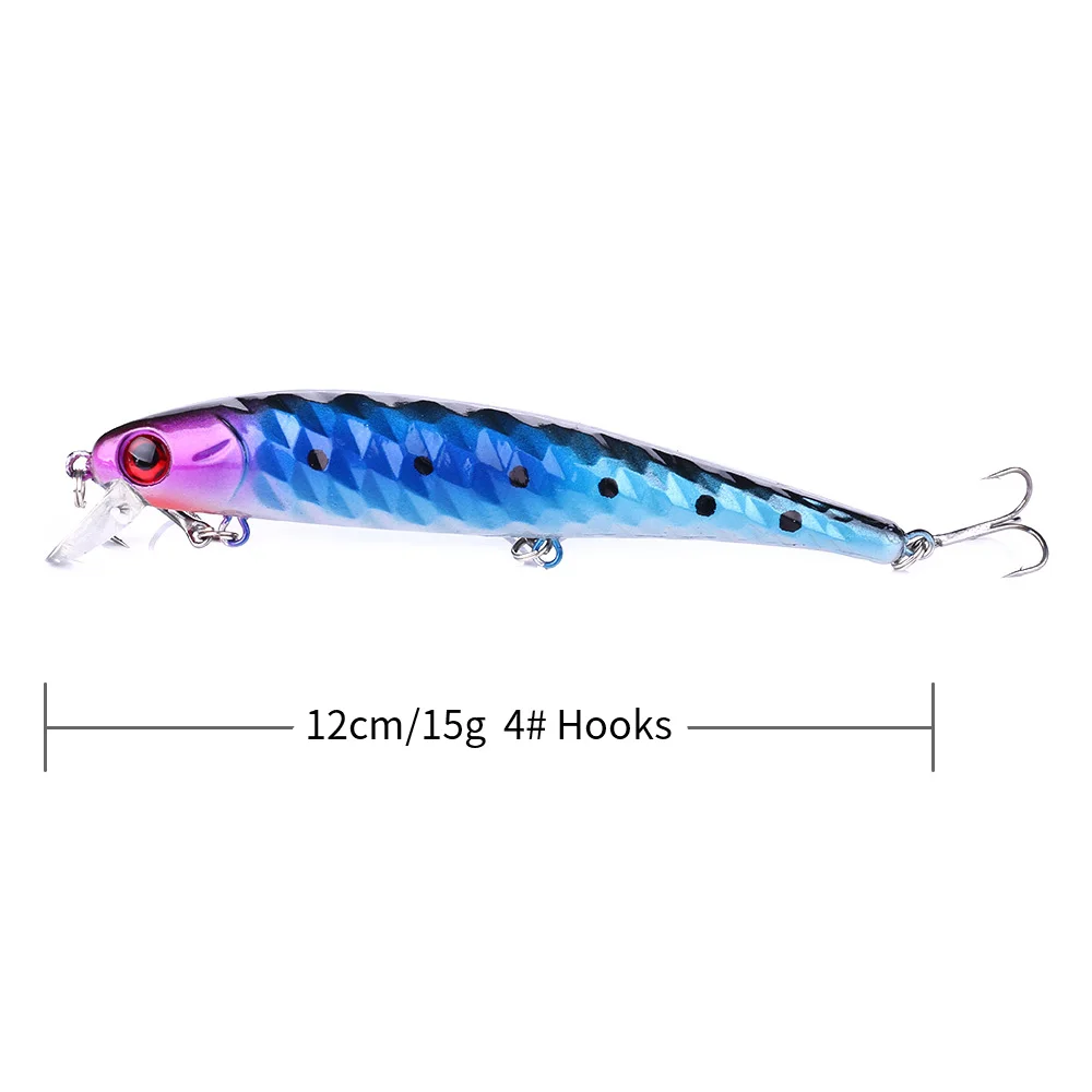 Pack Señuelos Minnow 12cm – Cebo duro láser para lubina y lucio - imagen 4