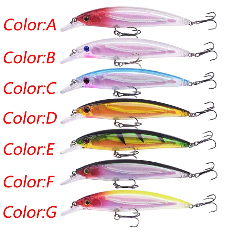 Proleurre Minnow señuelo de Pesca 11cm 13,5g Wobblers de plástico cebo duro Artificial Topwater Pike Bass Crankbait Pesca aparejos de Pesca - imagen 2