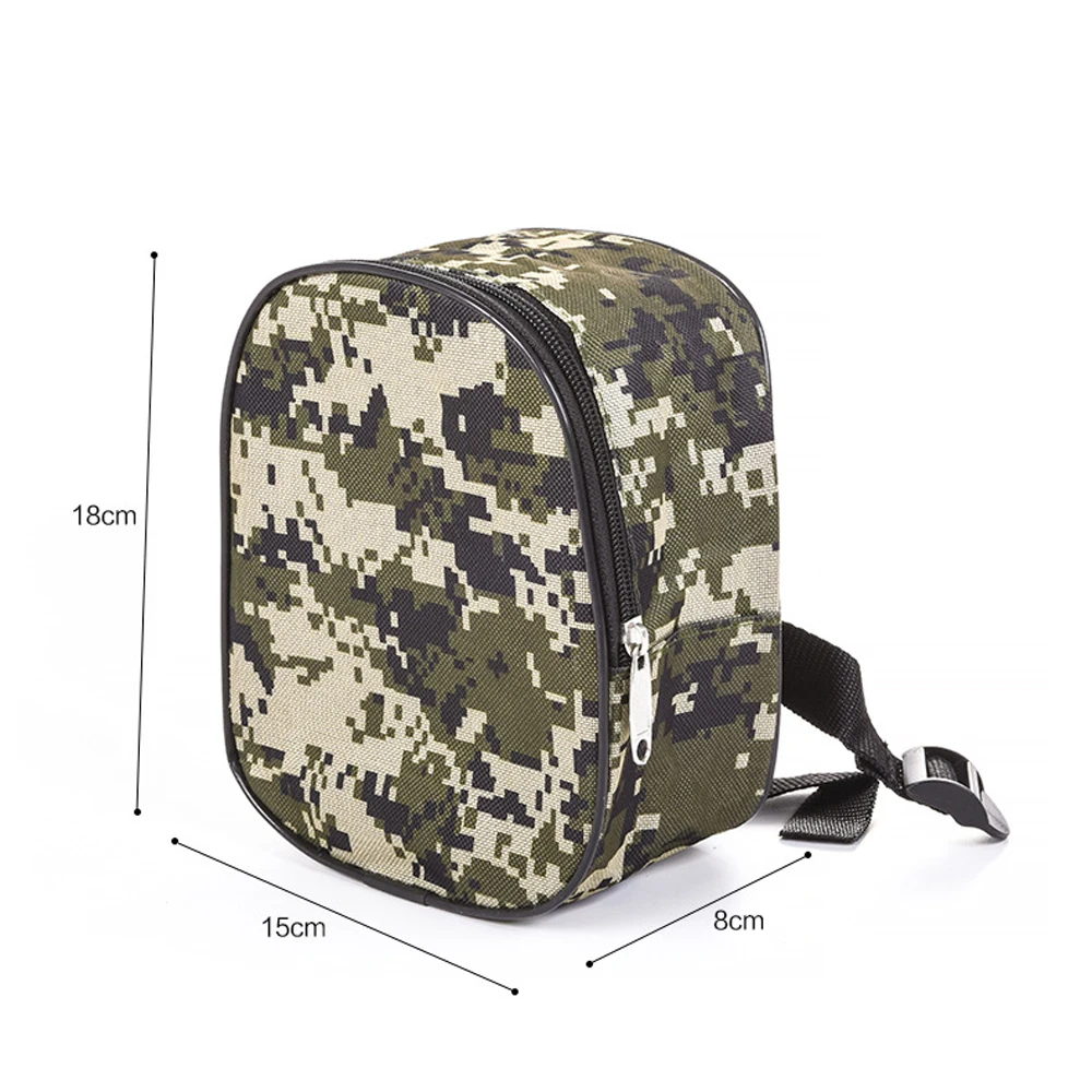 Bolsa de almacenamiento de aparejos de carrete de pesca, bolsa de cintura de camuflaje, funda protectora portátil para exteriores, accesorios de herramientas de pesca - imagen 2