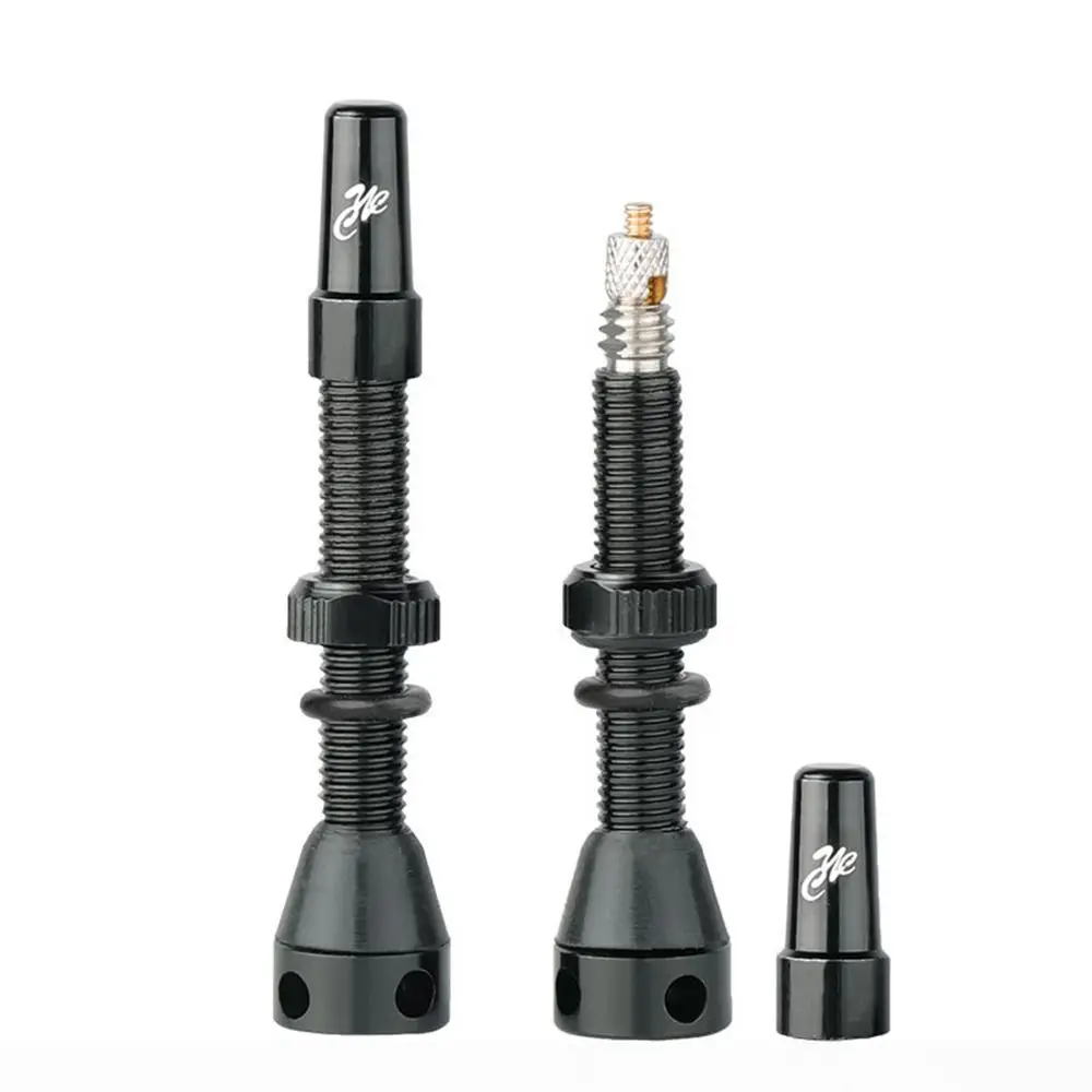 Vástago de válvula Presta sin cámara de aleación de aluminio, 44mm, 60mm, núcleo de latón, boquilla FV, válvula de neumático de bicicleta súper ligera para la mayoría de bicicletas - imagen 2