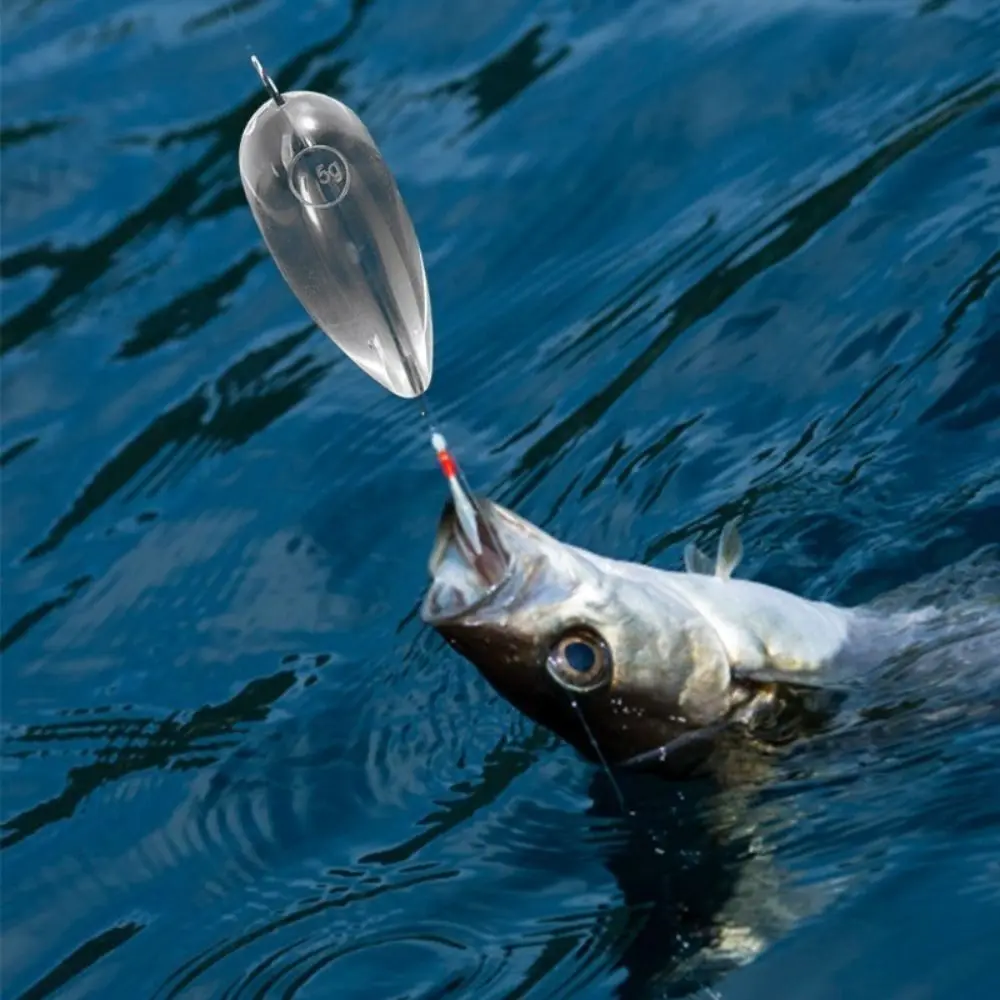 Señuelo de pesca con mosca de silicona, ayuda de fundición transparente que se hunde, herramientas de pesca flotantes, cebo de tiro largo, 3,2g/7,5g, 10 Uds. - imagen 2