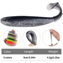 Hengjia Vinilo Swimbait Cola en T Silicona para Carpa Lubina Lucio
