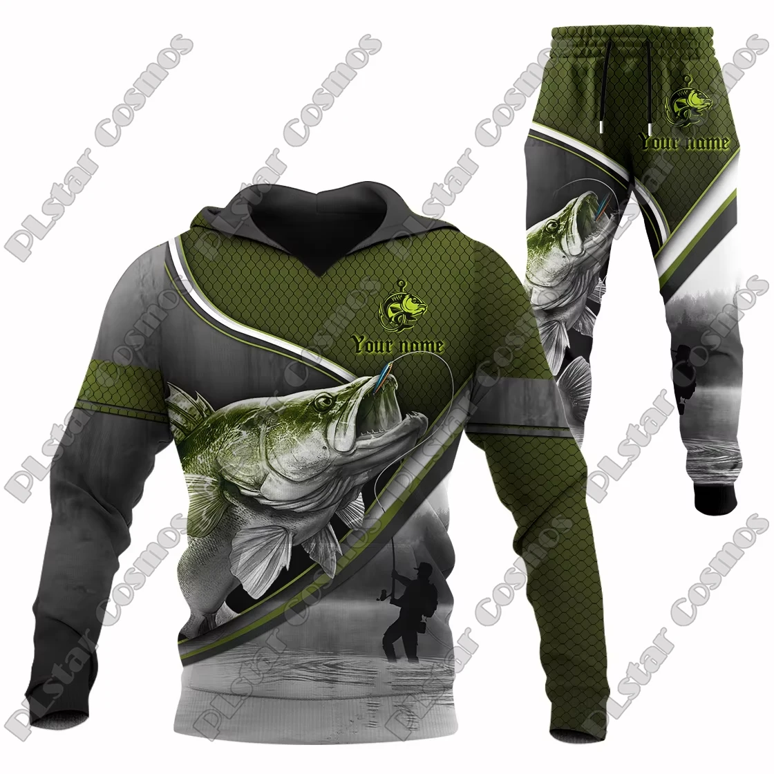 TZ-04 Pesca Walleye 3D Personalizado - Sudadera Pantalón Otoño