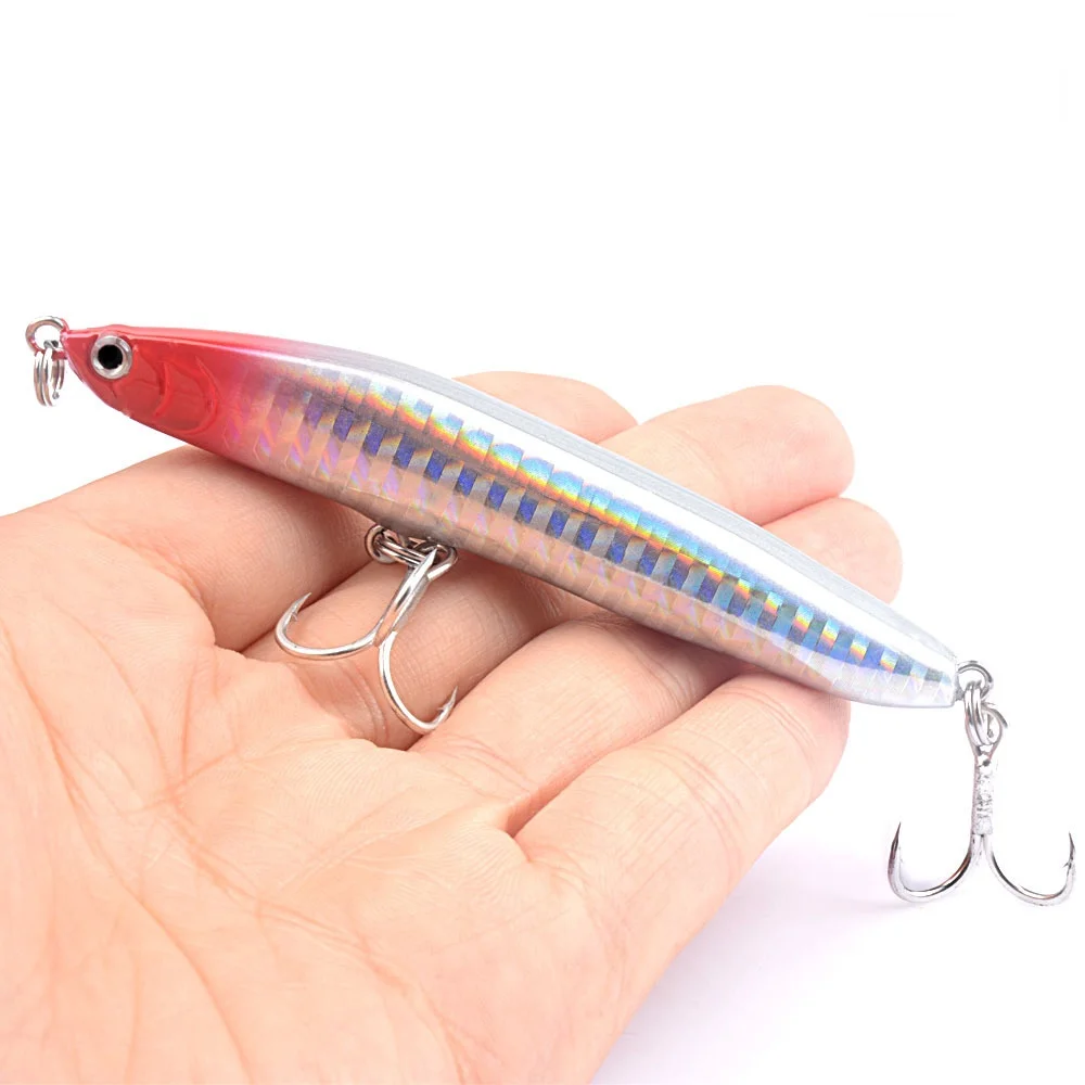 Señuelo de pesca 19g/9,5 cm, señuelo tipo lápiz de pesca, cebo duro de hundimiento lento, señuelo de pesca de lubina realista - imagen 3