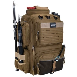 Mochila de Pesca Goture 45L Impermeable con Portacañas