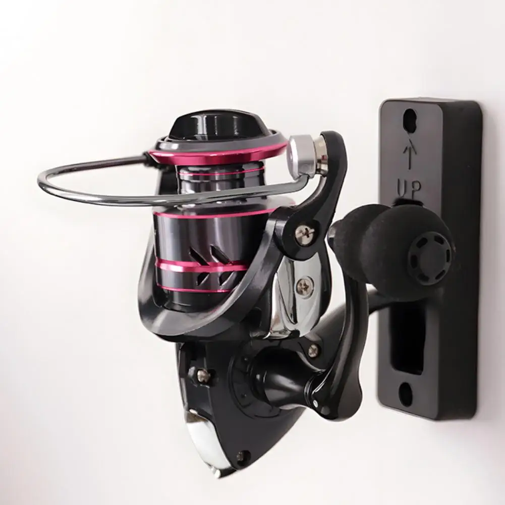 Soporte colgante para carrete de pesca, soporte de pared para carrete de pesca, estante de exhibición, organizador de almacenamiento de carrete giratorio para cabina de garaje - imagen 4