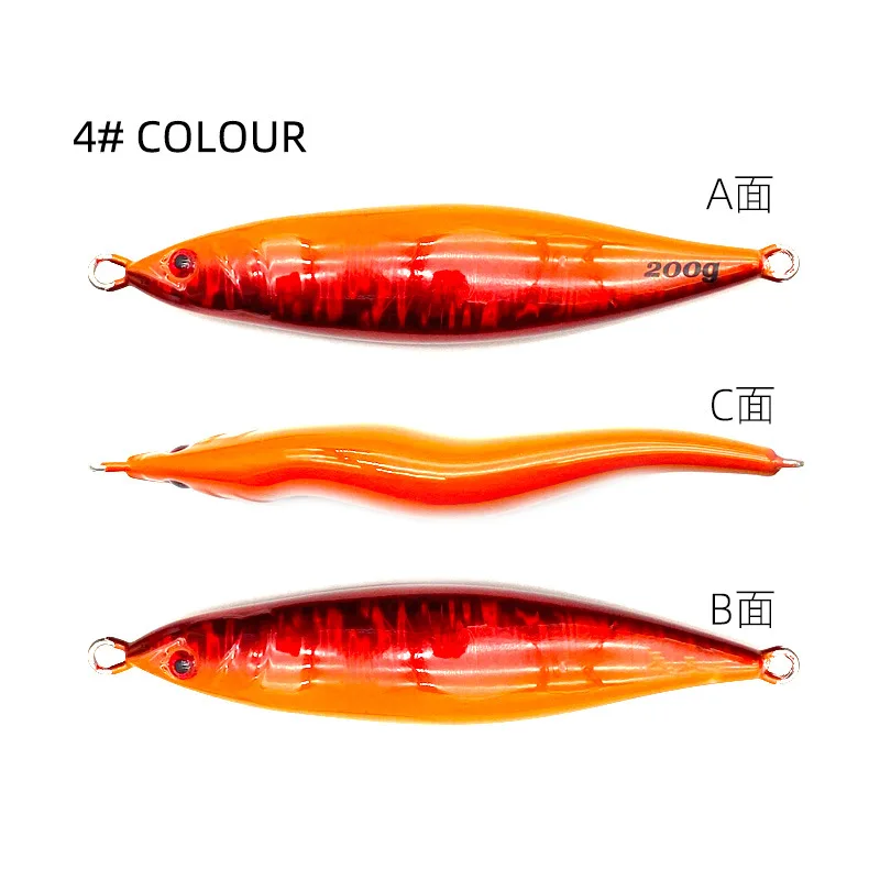 AS-Plantilla de Metal para Pesca lenta, señuelo duro que se hunde y se cae, 160g, 200g, 300g, 400g, cuchara para barco de mar - imagen 4