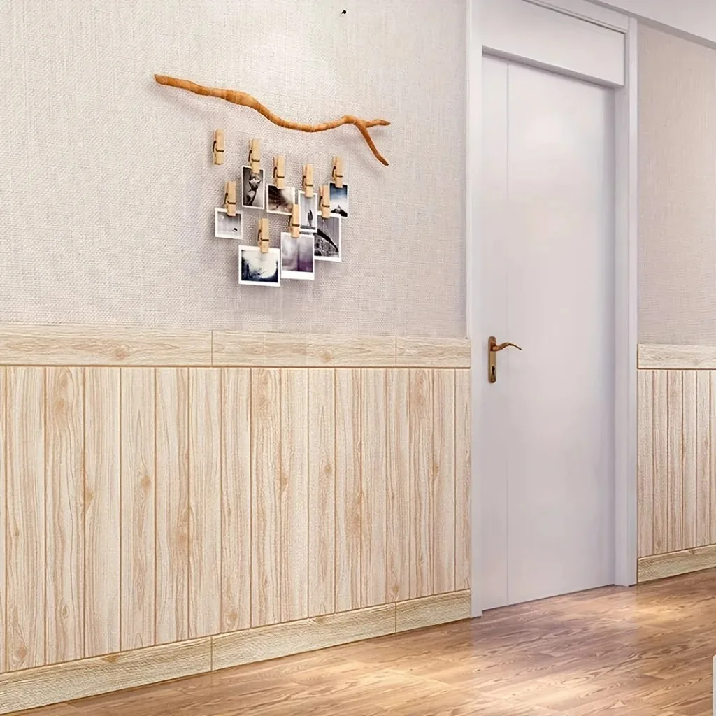 Adhesivo de pared autoadhesivo DIY con espuma de grano de madera 35X35cm impermeable y a prueba de humedad techo dormitorio cocina dormitorio - imagen 2
