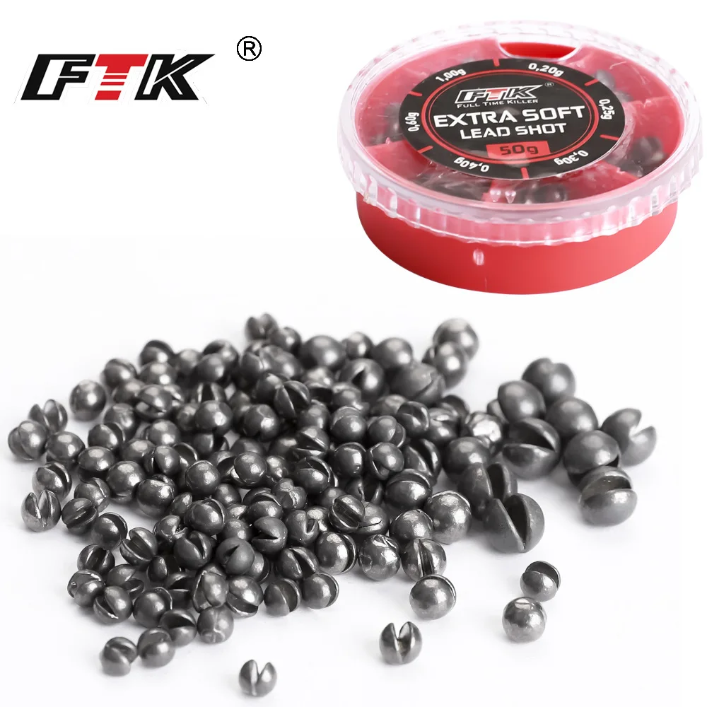 143 Uds pesas de pesca plomo pesca Split Shot redondo huevo carpa pesca pesas caja abierta mordida plomo 0,2g-1g