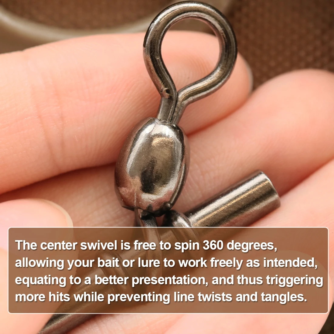 FishTrip 15 piezas de manga giratoria de línea cruzada, giratorios de pesca de 3 vías en forma de T para pesca en surf, evitando giros y enredos - imagen 3