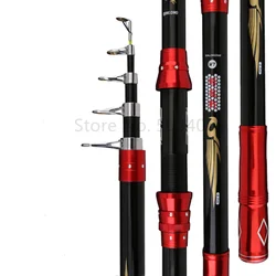 Caña de pescar telescópica portátil FRP 2,1-3,6 m para barco de viaje, roca, carpa, océano, playa, nuevo