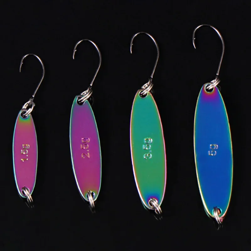 Señuelo de Metal con cuchara, cebo duro de 1,5/2,5/3,5/5g, cebo de agua superior, Señuelos de pesca en hielo, cuchara, aparejos de pesca de trucha, cebo giratorio - imagen 4