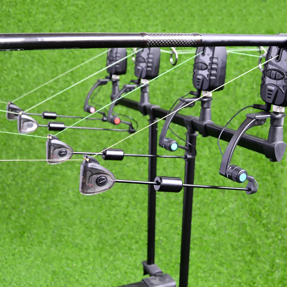 Hirisi-Juego de bastones de pesca de carpa con estuche, indicadores de caída iluminados, Led, 4 piezas colores, funda de protección con cremallera - imagen 3