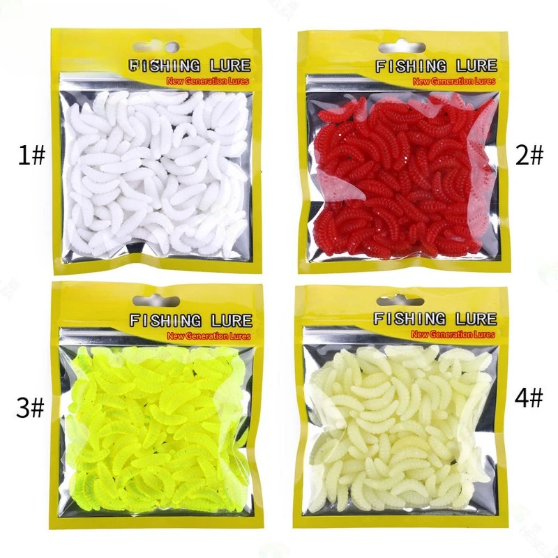 Señuelo de pesca artificial de silicona, cebo blando de 2cm y 0,5g, bug de pan amarillo, novedad - imagen 4
