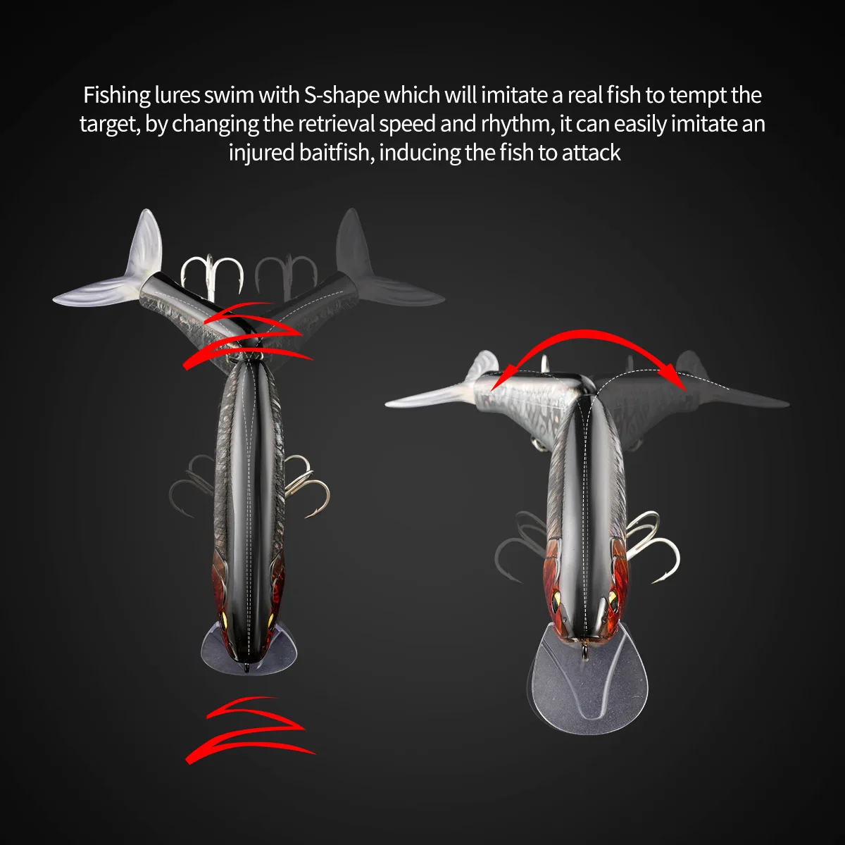 Señuelo de pesca articulado de 14cm y 50g para juego grande, señuelo de lubina, cebo de pesca Swimbait - imagen 4