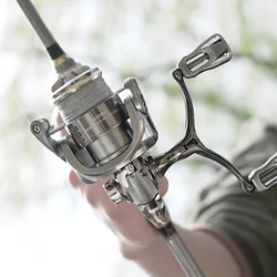 Rueda giratoria doble balancín aluminio para pesca marina