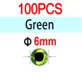 6mm Green 100pcs