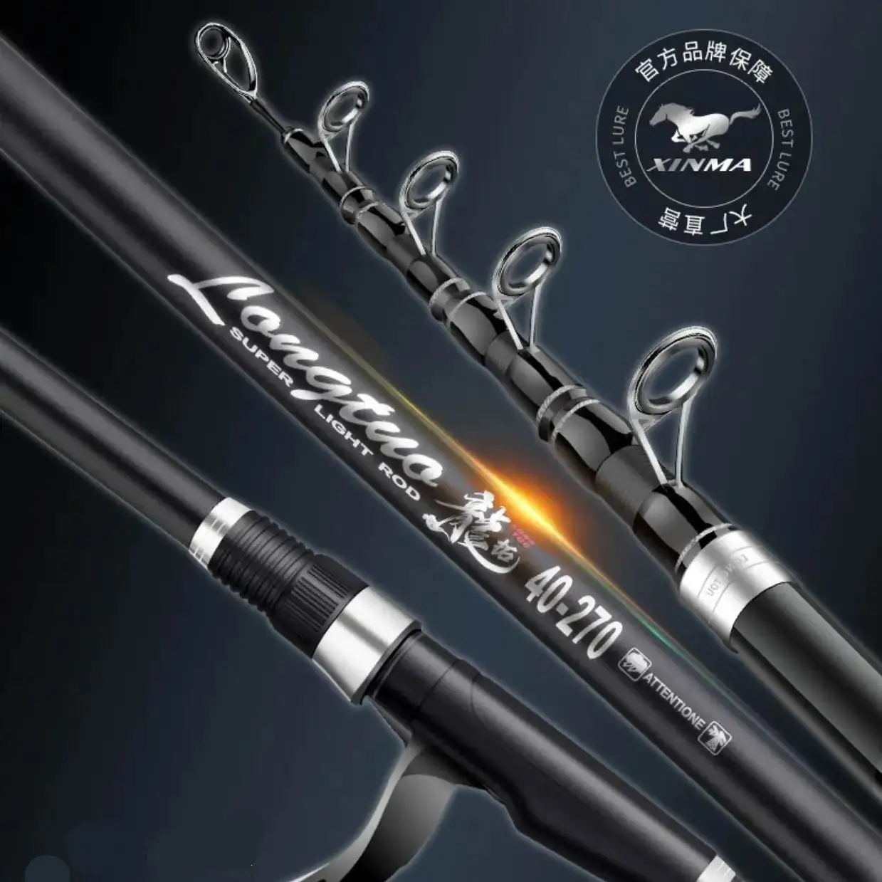 ZZ331 3,3 m 3,9 m 4,5 m 5,4 m 6000g punta 2,2mm caña de pescar en roca geana acción rápida alto de carbono sin carrete - imagen 2