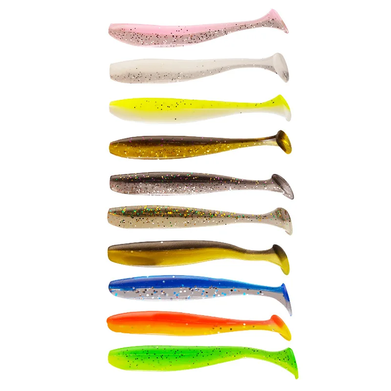 Señuelo de silicona suave, cebo Artificial fácil de delinear, accesorios para pesca, aparejos de mar, Swimbait, 5,5/7/9/12cm, 10 unidades por lote - imagen 3