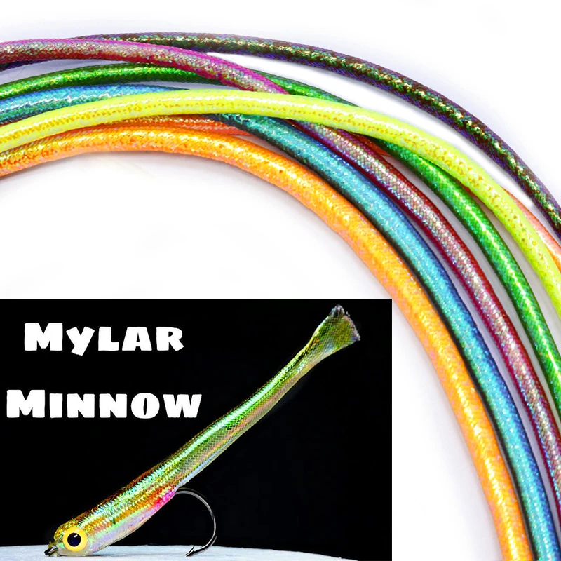 Royal Sissi-Juego de 8 colores, tubo de mylar firmemente trenzado de 5-6mm, total de 4yds, efecto perla holográfica, cuerpo de pececillo, materiales para atar moscas - imagen 4