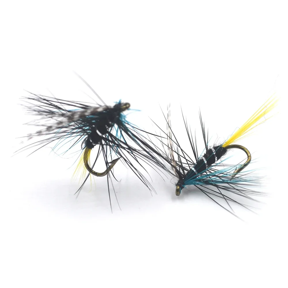 MNFT Moscas ninfa azul y negra para pesca de lubina – anzuelo seco - imagen 4