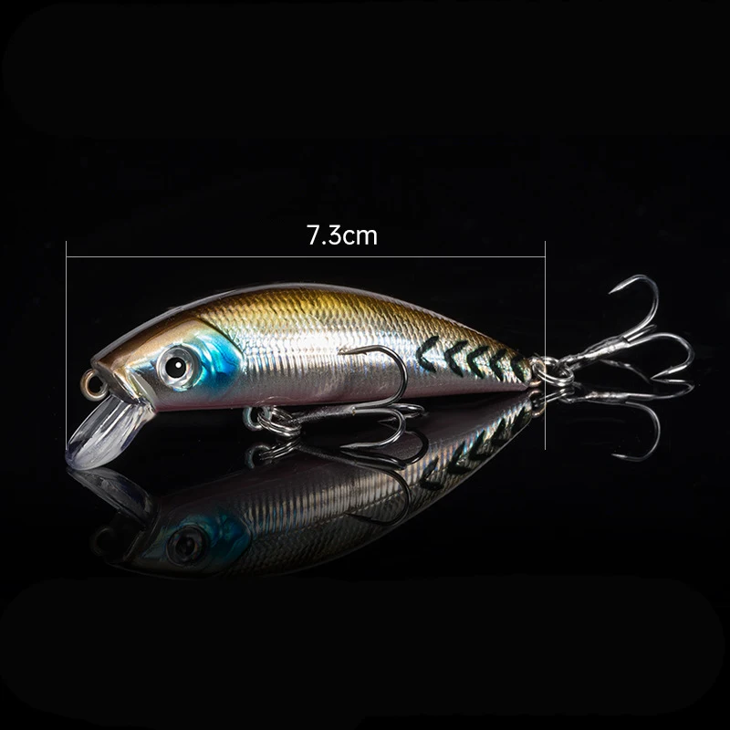 Señuelo de pesca de 8g y 7,3 cm, cebo duro para pececillos, Wobblers, Swimbaits, Crankbaits para lubina, aparejos de pesca - imagen 5